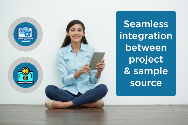 Zamplia seamless integration between project & sample source